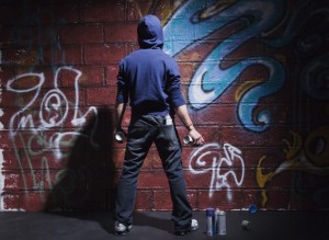 Graffiti prevention stenc